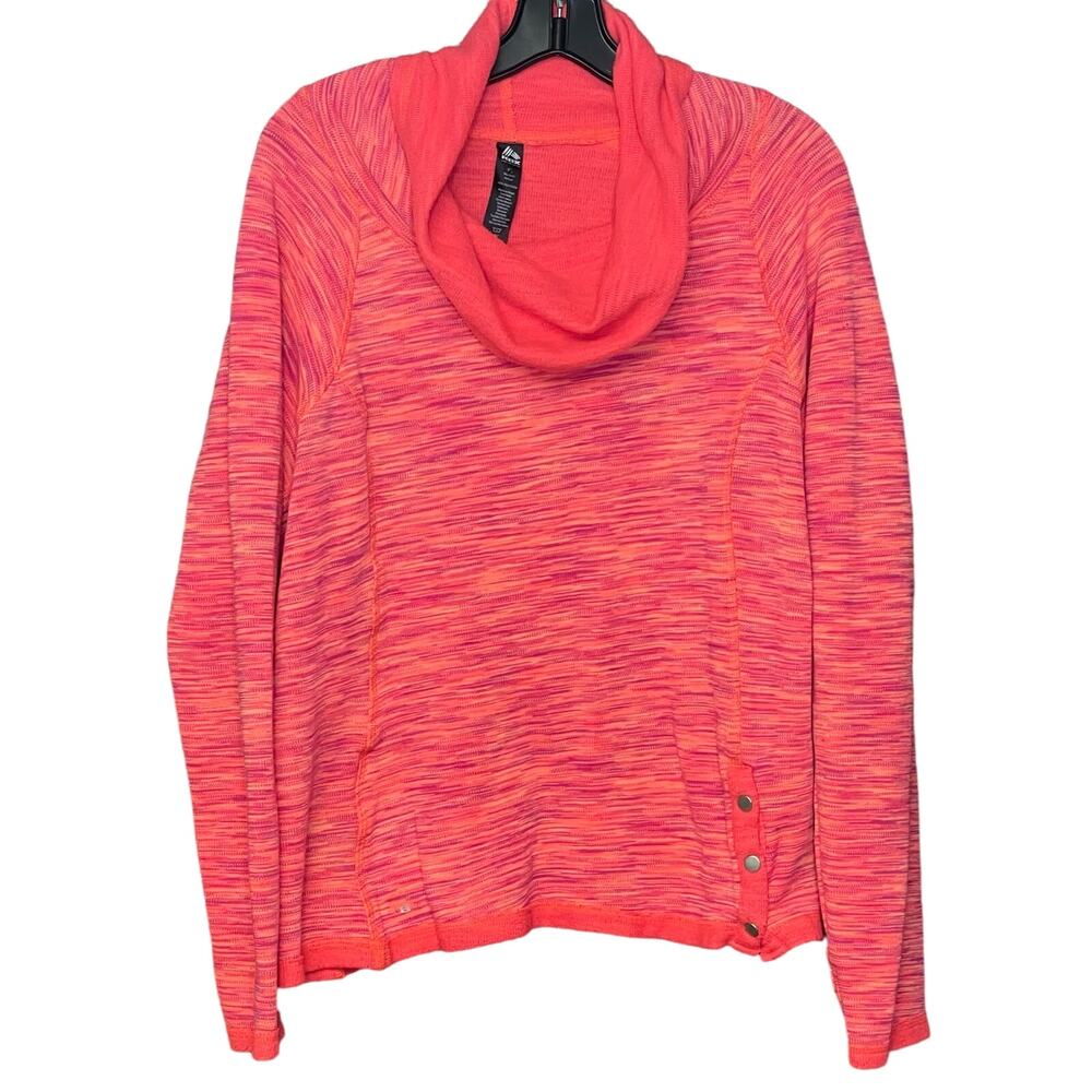 RBX sweatshirt orange pink vibrant pullover wide neck soft cozy XL